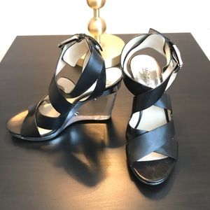 Michael Kors Clear Heel Wedge Sandals